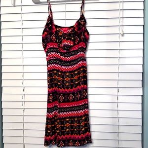 Black, Pink, Purple, Orange, and white Dress